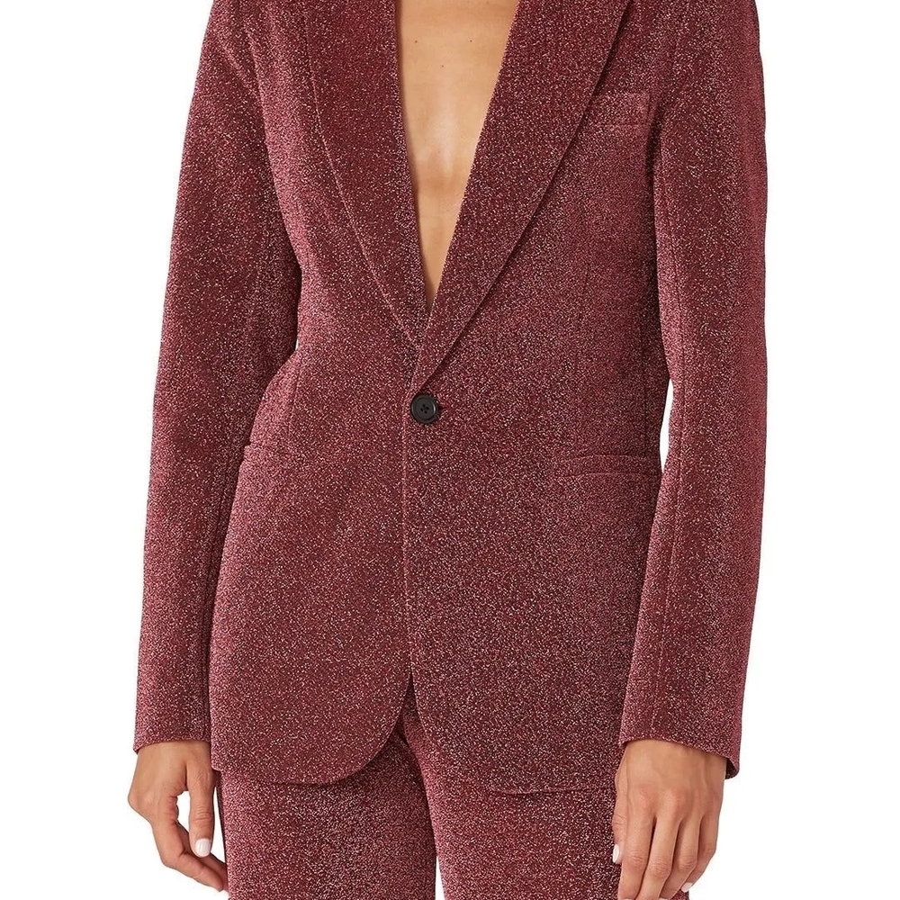 Elegant Burgundy Blazer